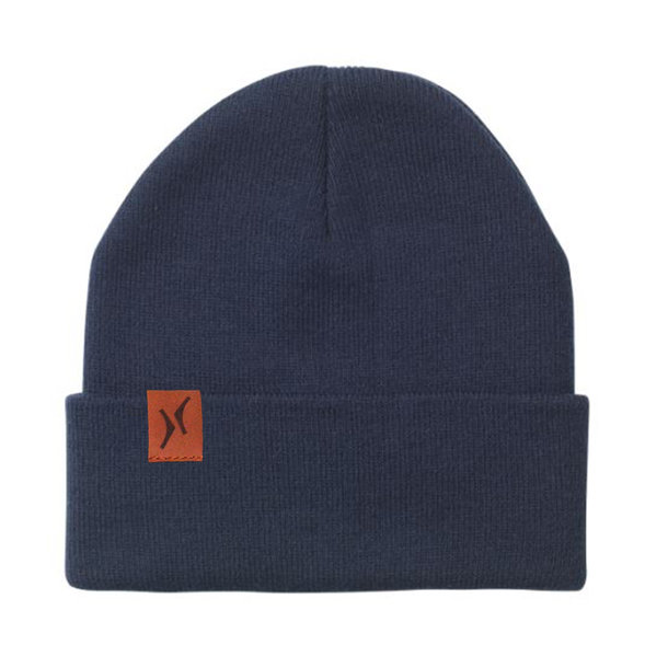 Dunkelblaue Krones Strickmütze, Vorderansicht