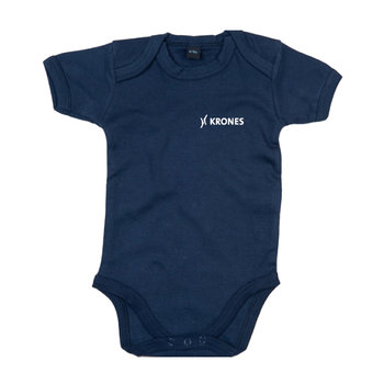 Krones Baby-Body in dunkelblau, Vorderansicht