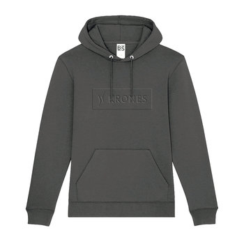 Grauer Krones Hoodie mit geprägtem Logo auf der Vorderseite